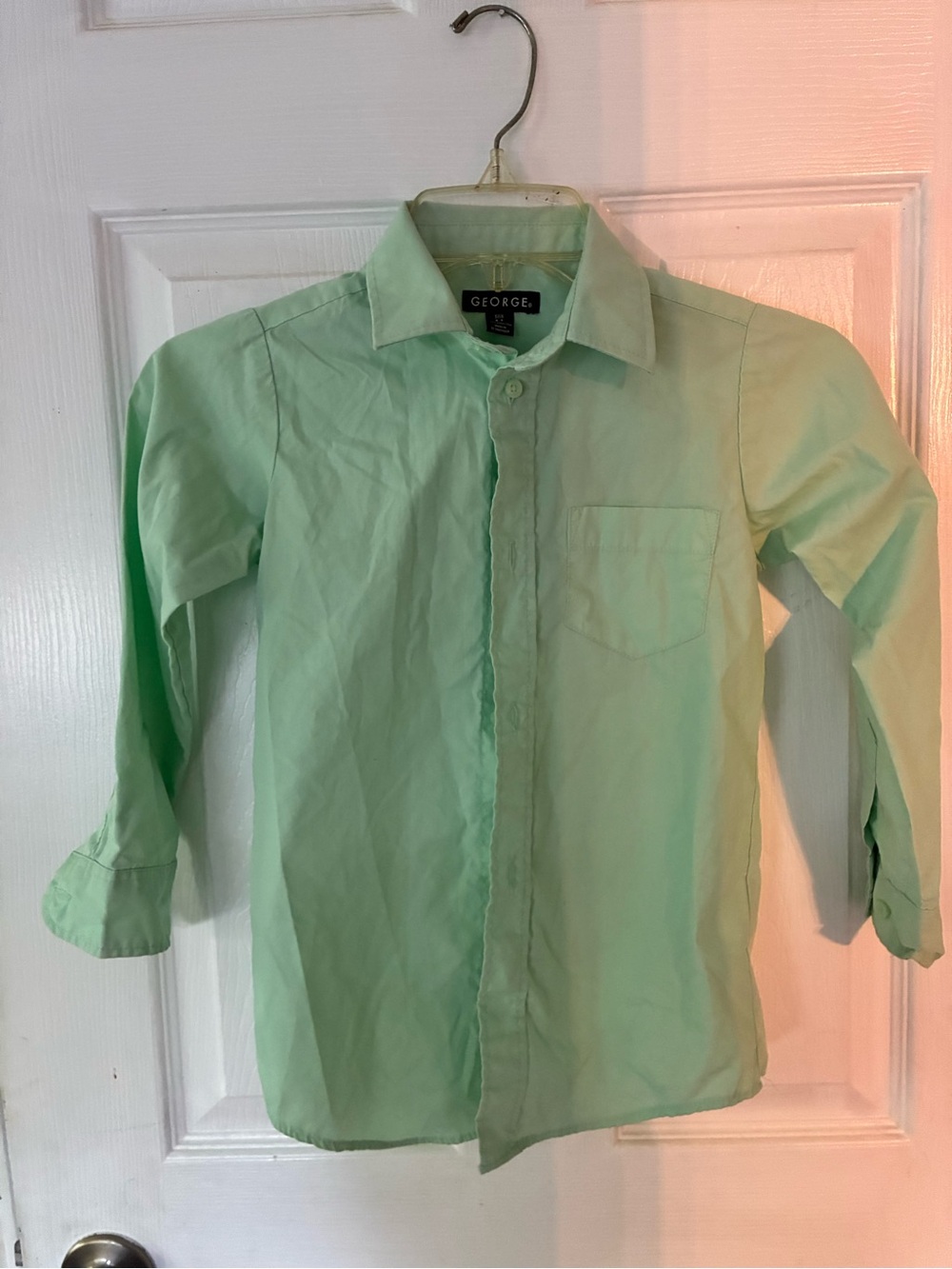 George Light Mint Green Boys' Button-Down Shirt